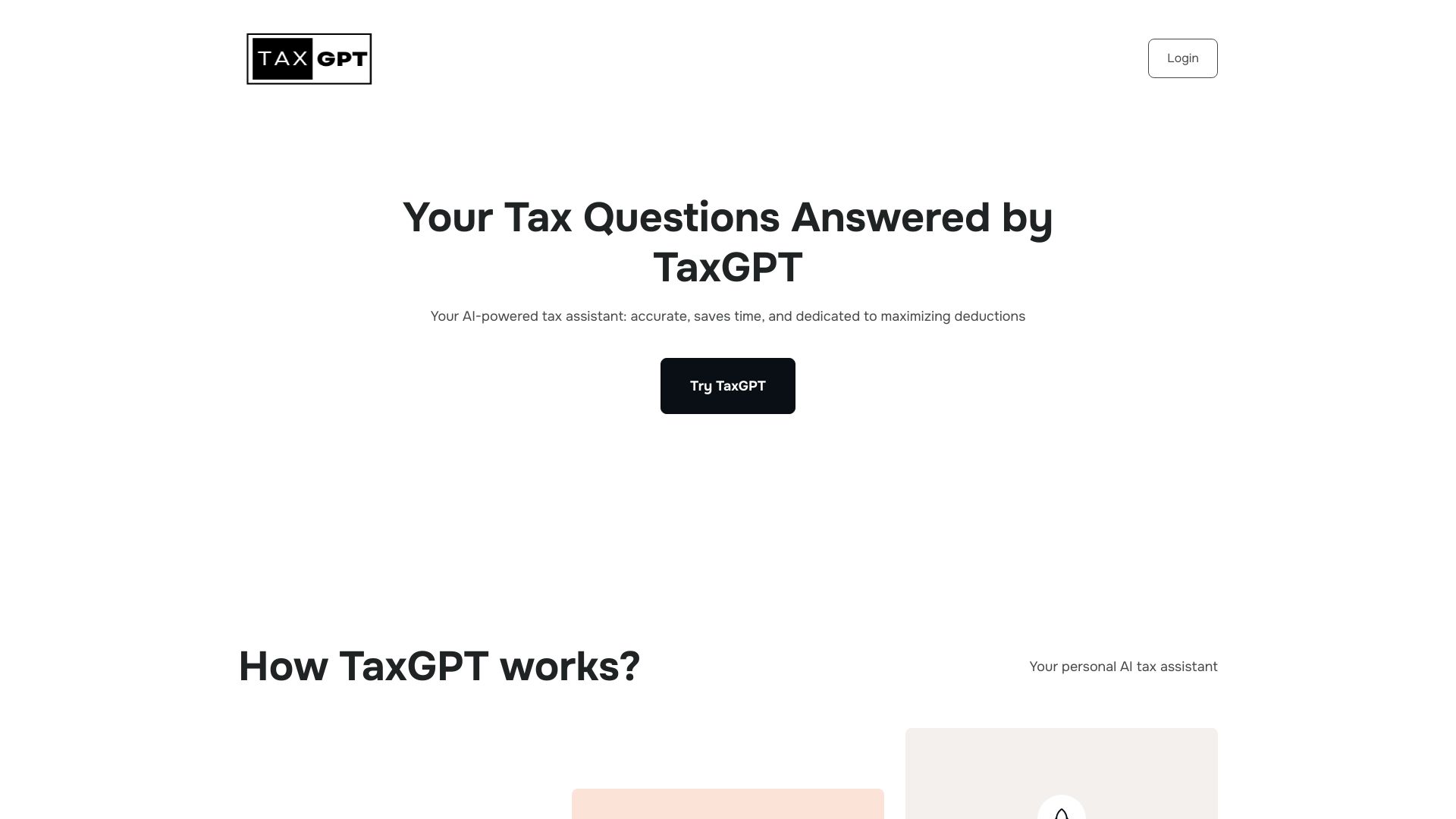 TaxGPT: Your AI Tax Assistant