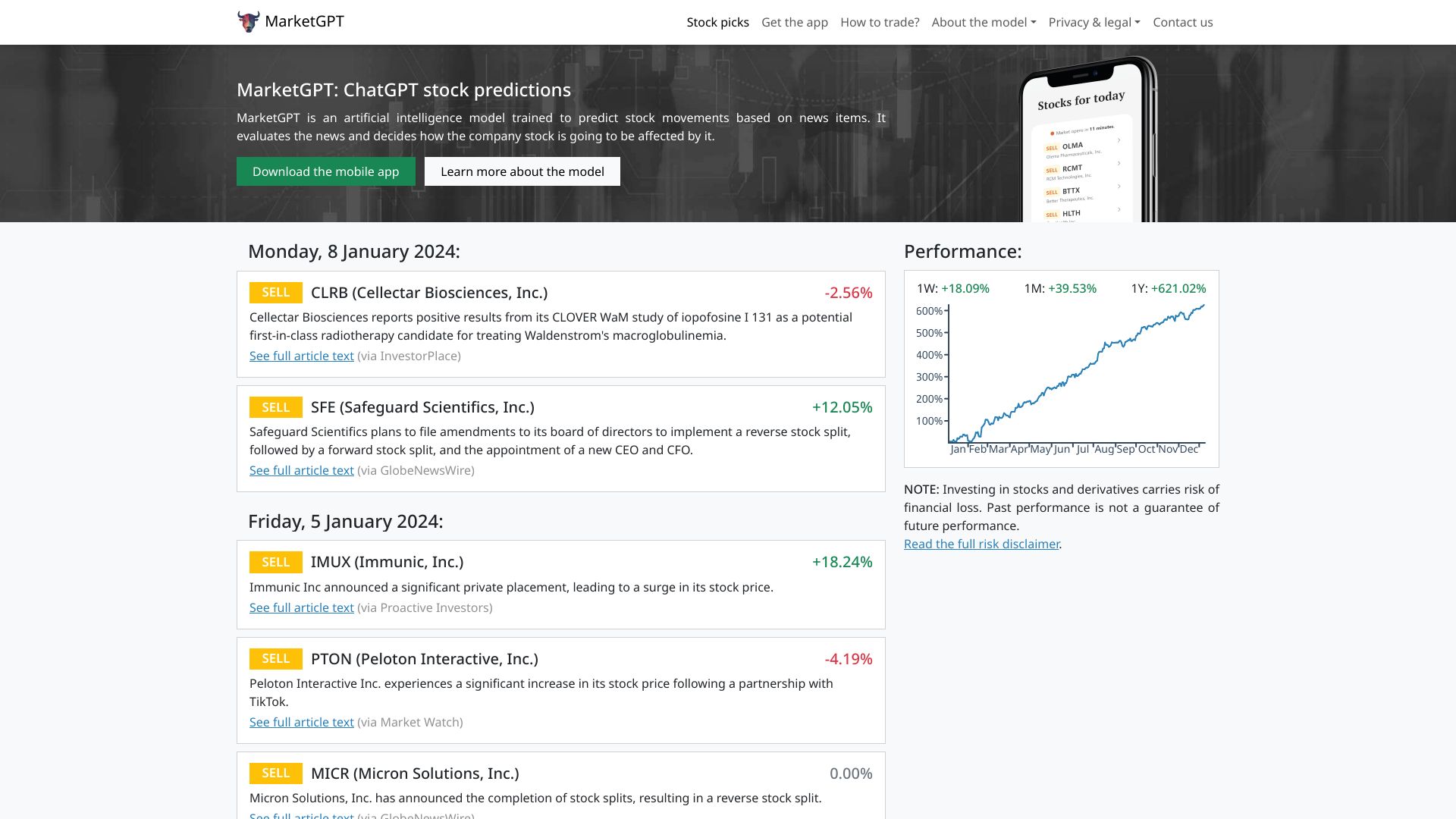 MarketGPT: ChatGPT stock predictions