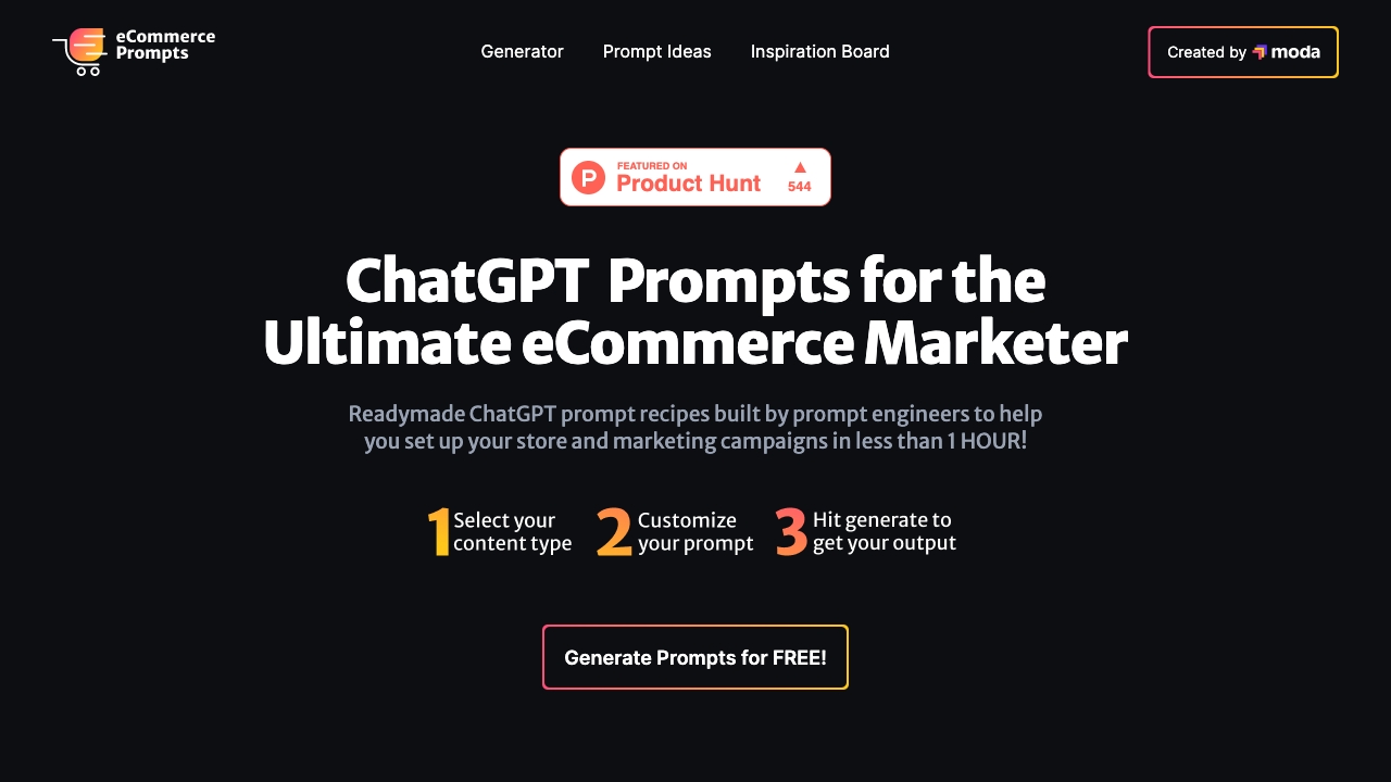 eCommerce ChatGPT提示