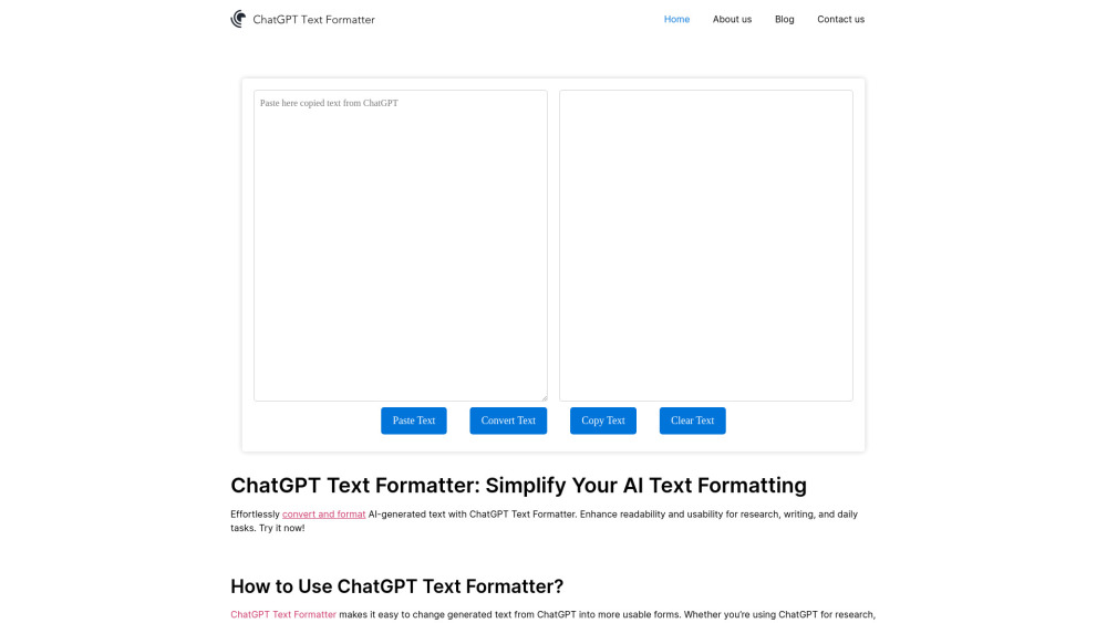 ChatGPT Text Formatter