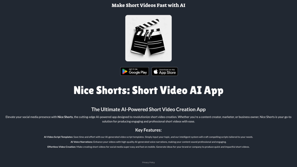 Nice Shorts - Short Video AI App