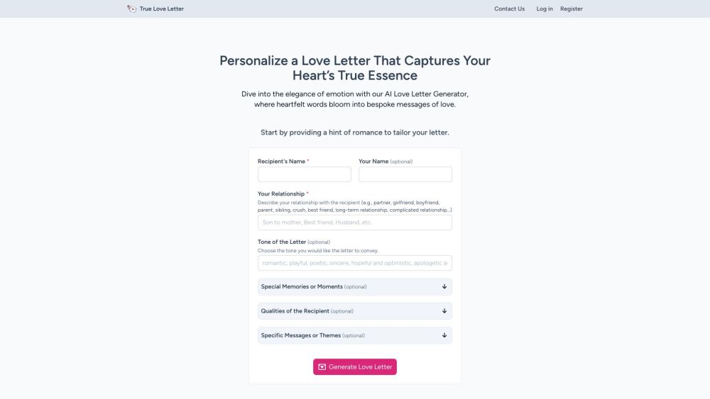 AI Love Letter Generator