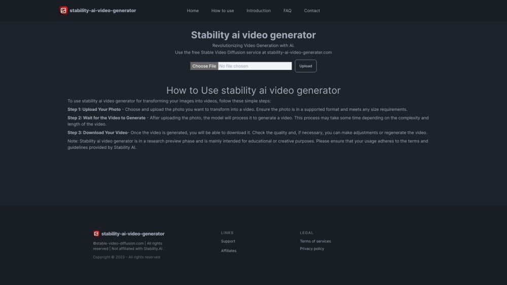 Stability AI Video Generator