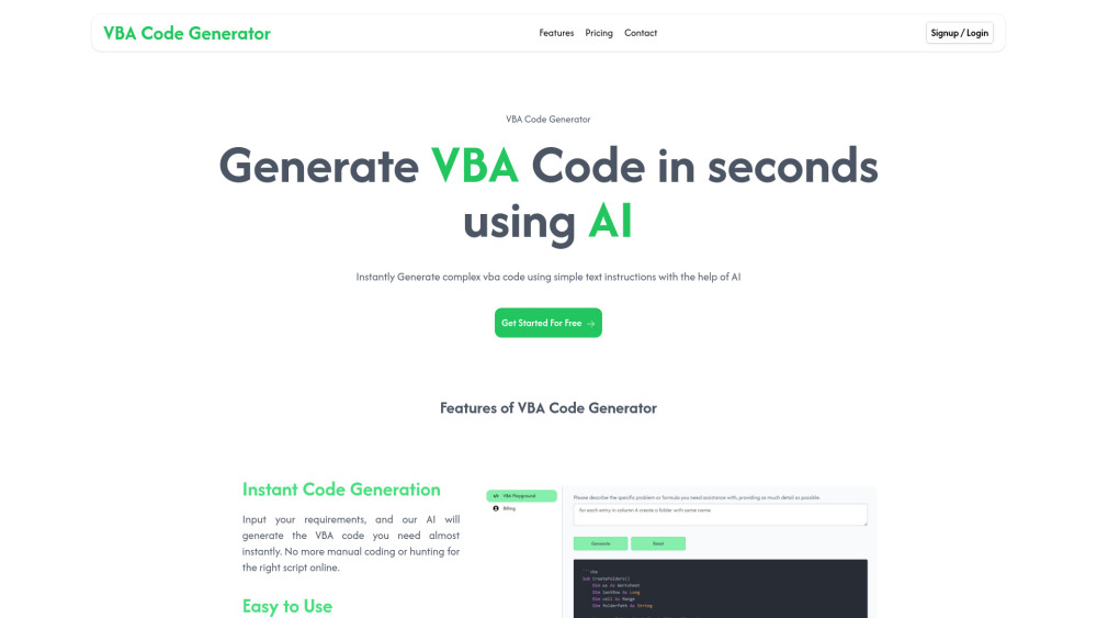 VBA Code Generator