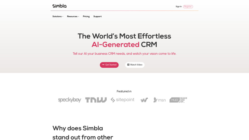 Simbla - AI powered CRM