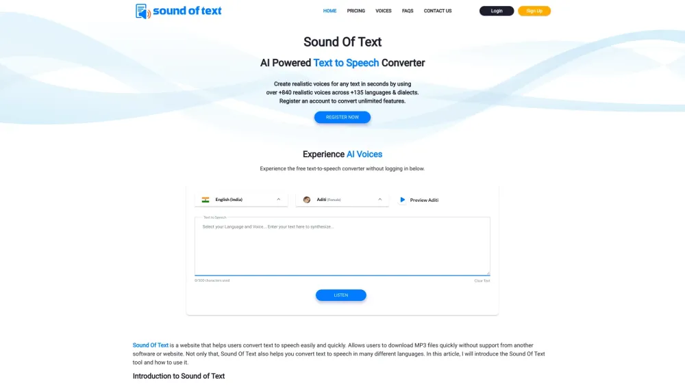 Sound of Text