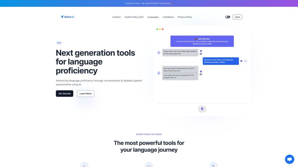 Tutur - AI language tutor